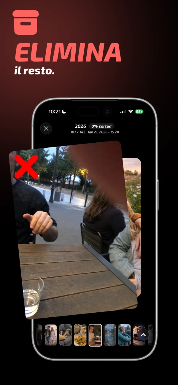 Segnare una foto da eliminare
