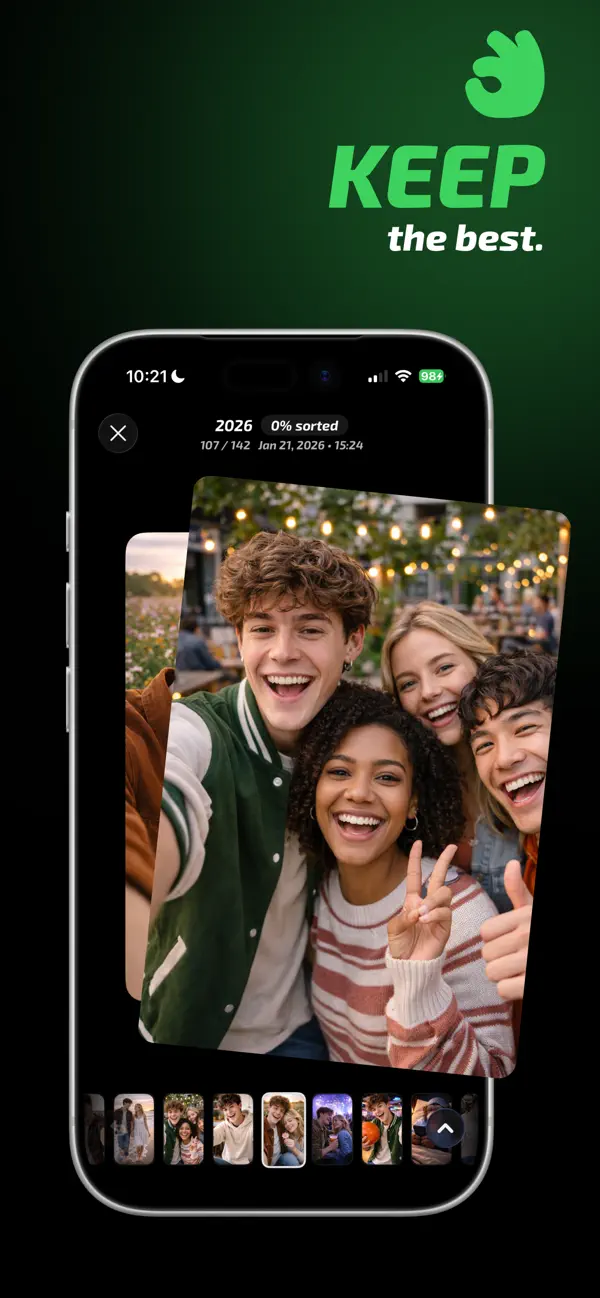 Keep a useful screenshot with a swipe in Gallery Dash